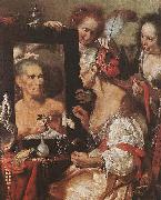 STROZZI, Bernardo Old Woman at the Mirror oil painting picture wholesale